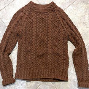 M Bean 100% Cotton Cable Signature Fisherman Sweat